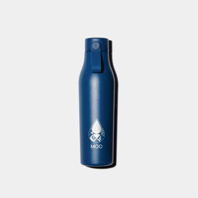 Show details for Sample MOO Water Bottle - Midnight Blue - One-sided Engraving